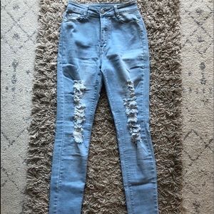 B.O.B High Rise Super Stretchy Skinny Jeans Sz 7/8